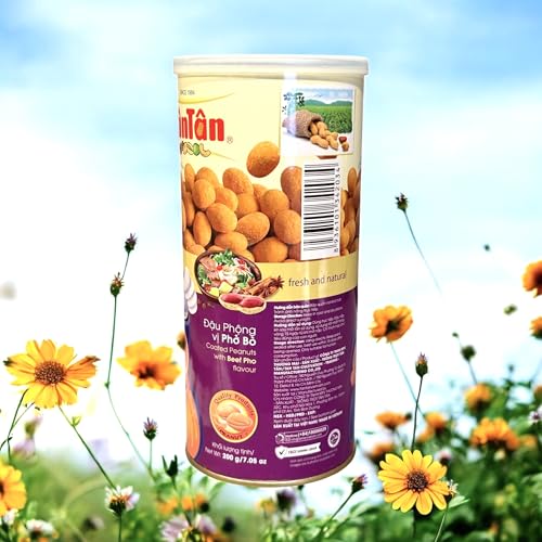 Image of 1 Pack - Beef Pho Flavour Peanuts - Dau Phong Vi Pho Bo - 7 Oz per Can