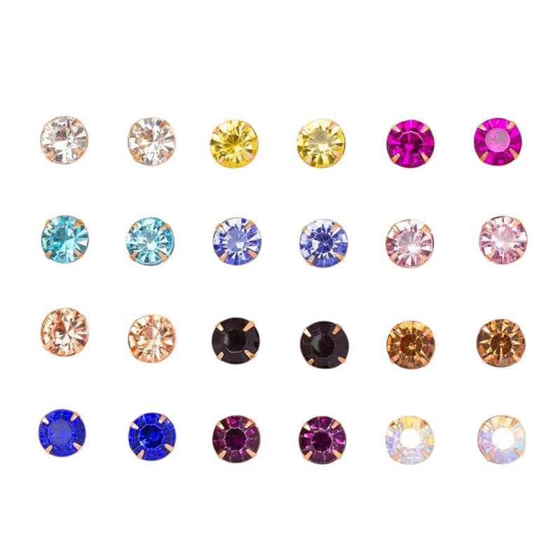 jewels galaxy Gold Plated Multicolor Studs of 12Pair (JG-PC-ERG-8789)-picture-13