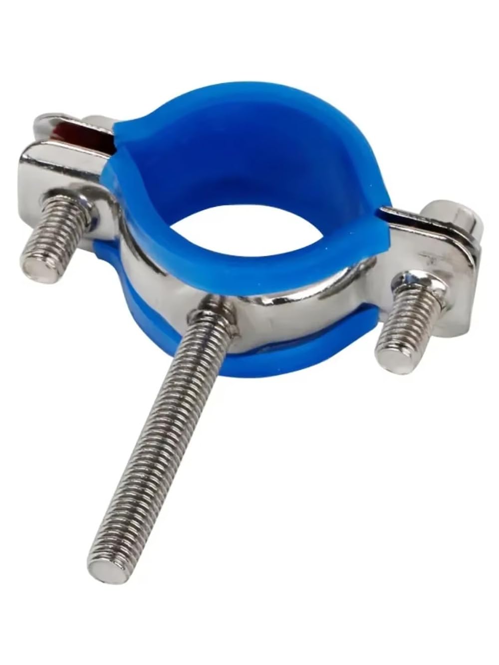 Potubi One Color Adjustable Pipe Bracket Clamp 304 Stainless Steel Hanger With Blue Case M8 Thread Rod 50Mm For 8-120Mm Tube(38 40Mm)