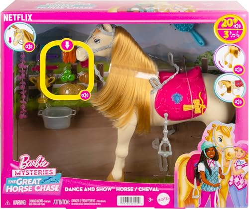 image for Barbie Toy Horse with Sounds, Music & Accessories, Inspired The Great 