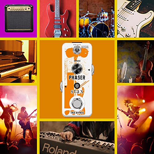 Image of Stax Guitar Phaser Pedal Analog Phase Effect Pedal For Electric Guitar Vintage & Modern Modes With Mini Size True Bypass