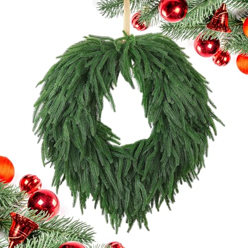Weihnachtskranz Haustür, 60 cm Adventskranz Künstlich Mit...