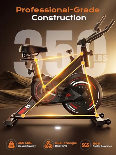 Exercise Bike with APP, Stationary Bike for Home with Ultra‑Silent Flywheel - Image 3