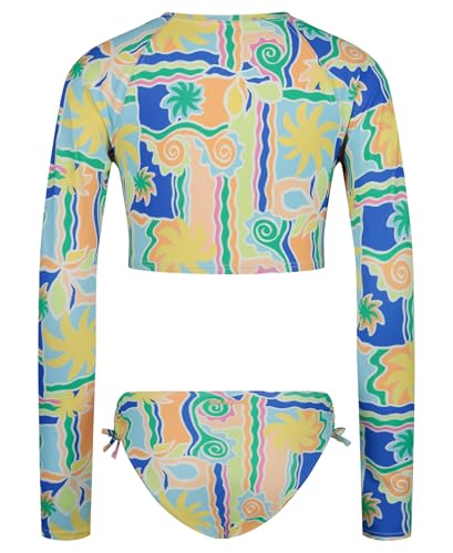 Image of Billabong Girls' Two-piece Rashguard Swimsuit Set, UPF 50+ Sun Protection, Quick-Dry Bathing Suit