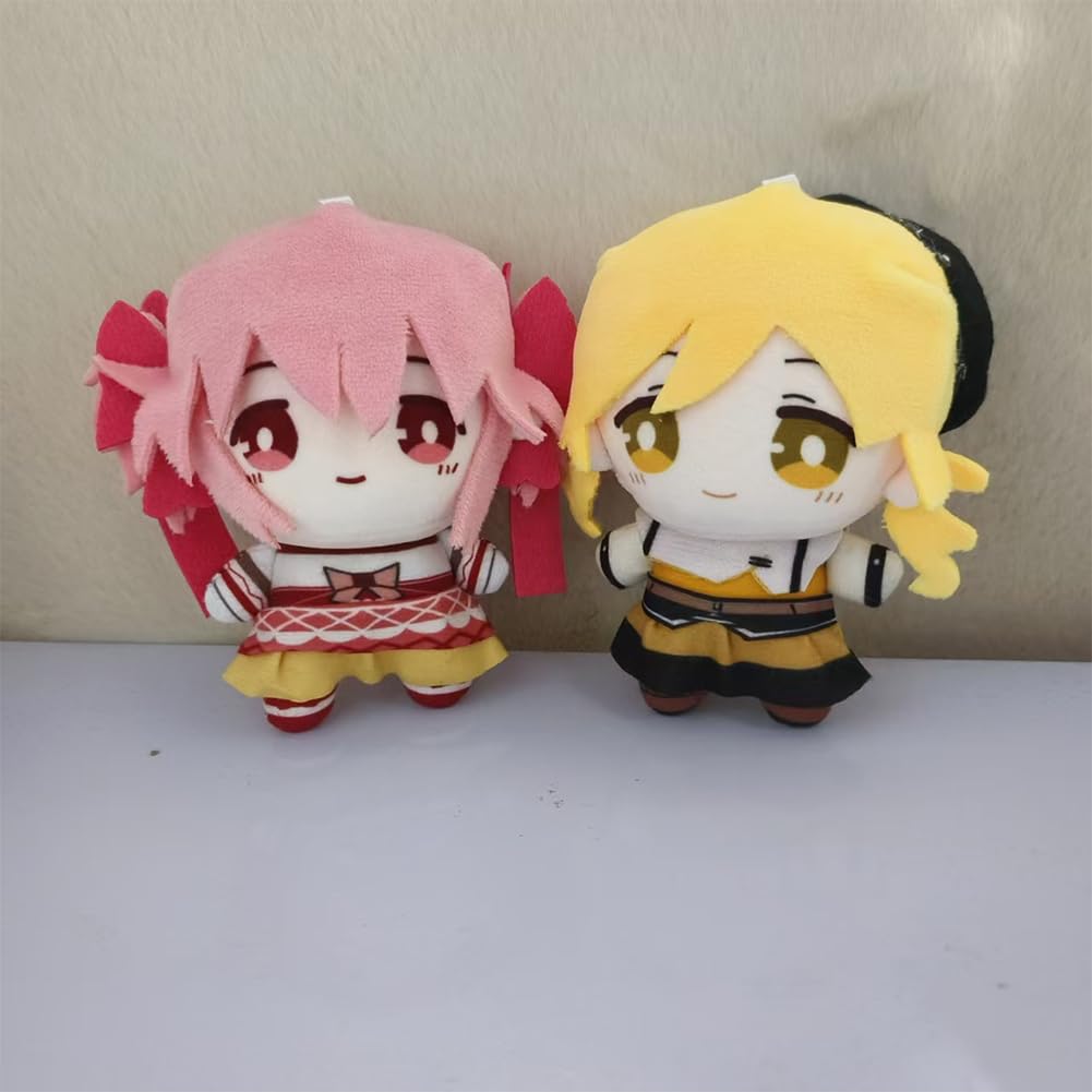 Zhongkaihua KanameMadoka Plüsch-Schlüsselanhänger, 10 cm, Anime, weiche gefüllte Figur, niedlicher Kawaii-Plüsch-Anhänger, Sammlerstück, Schreibtischdekoration, Geschenk