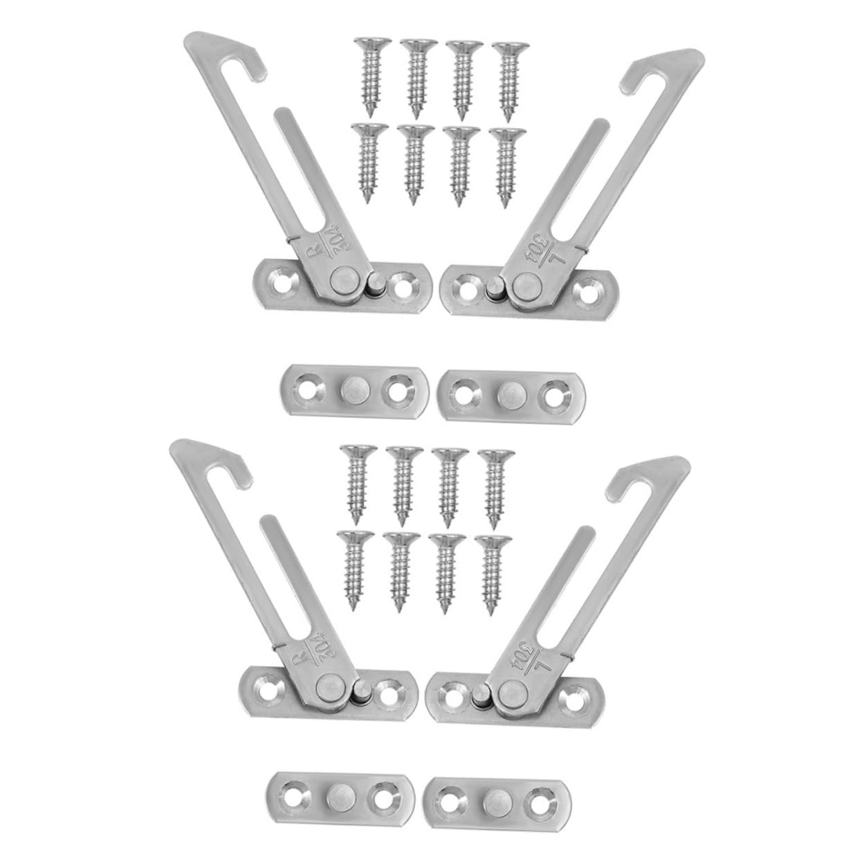 Operitacx 16 pièces Lot Verrous de Sécurité pour Fenêtres Coulissantes Battant Limiteurs de Fenêtre Acier Inoxydable Garçon Fille Facile à Installer pour Maison