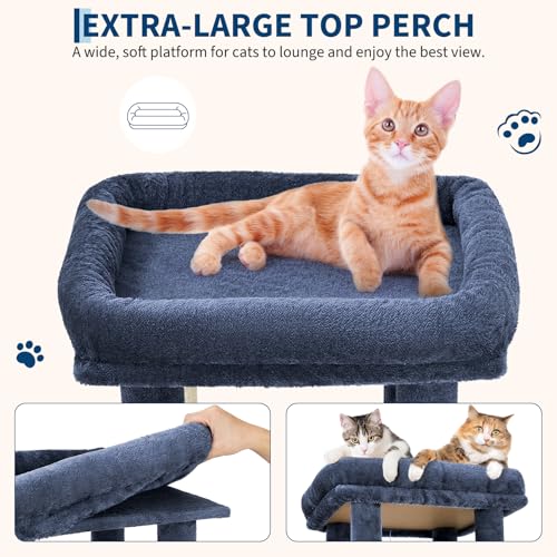 Árbol para Gatos Grande Multi-Niveles con Rascador y Condos miniatura 4