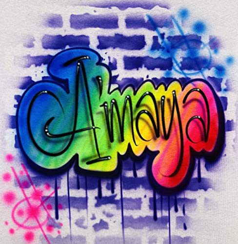 Airbrush Urban Graffiti Name Design T Shirt4