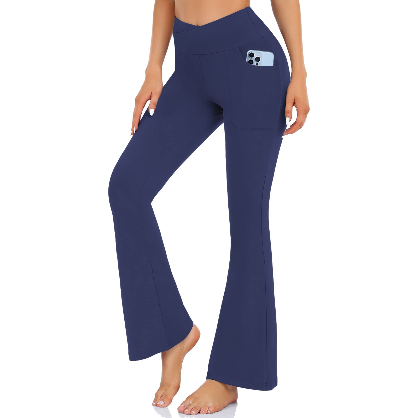 NEW YOUNGWomen's Flare Yoga Pants,Crossover Flare Leggings for Women High Waisted Workout Bootcut Leggings