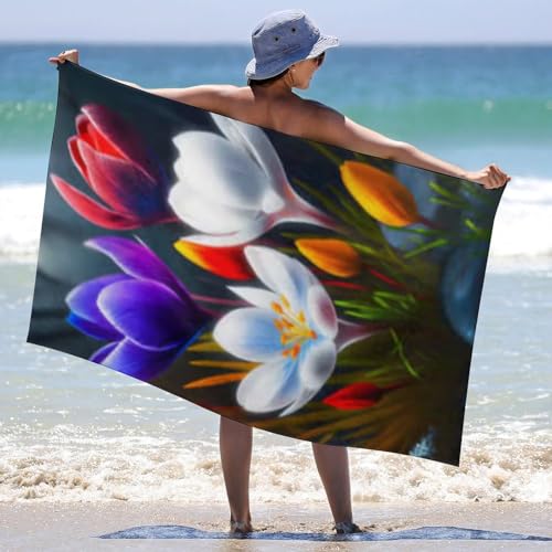 Serviette de plage imprimé floral haut de gamme pour le spa - 6