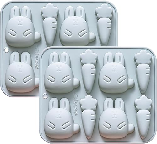 Miniatura 9 de Molde de silicona con forma de animal de 24 cavidades, incluye elefante, hipopótamo, león, oso, antiadherente, moldes para hornear para decoración