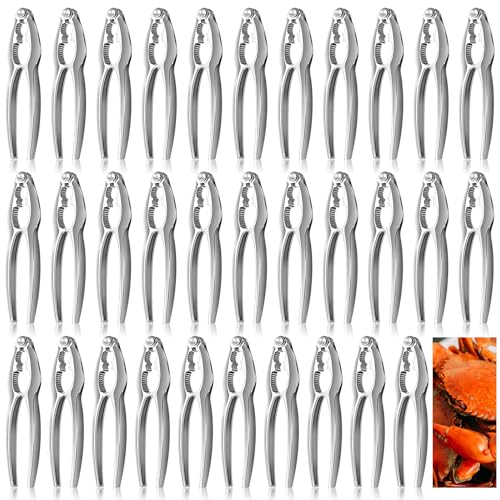 32 Pcs Crab Crackers and Tools, Crab Crackers Sets, Lobster Crackers, Heavy Duty Seafood Cracker Tools, Nut Cracker Set