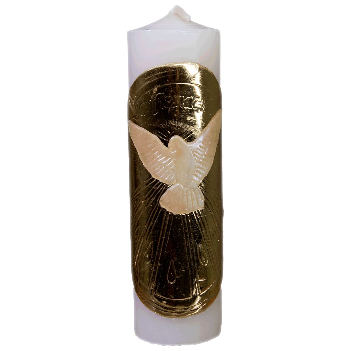 Luz María Easter candle confirmation gold 3x11
