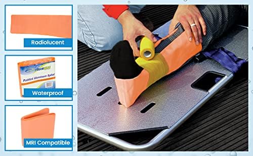 Primacare IS-5218 18" Padded Aluminium Splint for Hands, Legs, Fractured Limbs, Nose, Ankle or Braces, Universal Waterproof Medical Tactical Splints for First Aid and Emergency Support, Orange image 5 of 5 B008UQ8QB6