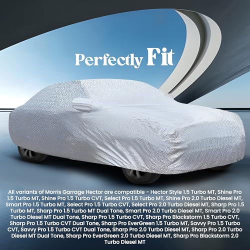 Image of Autofy Car Cover Waterproof SilverShield for Morris Garrage Hector [Year 2019 Onwards] - Hector Car Cover Dust & UV Protection Hector Car Body Cover with Mirror Pocket Soft Cotton Lining