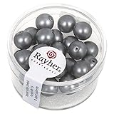 Rayher - 14448568 - Renaissance Glaswachsperlen, matt , 8 mm, Dose 25
