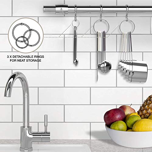 Cuttlelab 22-Piece Stainless Steel Measuring Cups And Spoons Set, Tad Dash Pinch Smidgen Drop Mini Measuring Spoons, Measuring Stick Leveler, Measurement Conversion Chart Fridge Magnet, (Charcoal) #TOP4