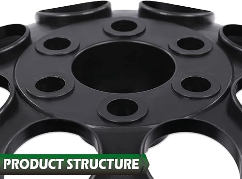 Miniatura 5 de GRAND ORANGE Juego de 4 tapacubos de 10 pulgadas, color negro, compatibles con EZGO Club Car y Yamaha Golf Cart