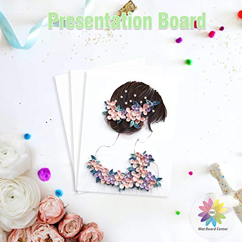 Mat Board Center, Pack Of 10 3/16" Thick White With White Core Foam Core Backing Board/Mounting Board (8X10) #TOP5