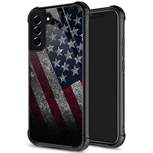 ZHEGAILIAN for Samsung Galaxy S21 Case, Military-Grade Protection, All-Around Shockproof Corners, Anti-Scratch Phone Case for Samsung Galaxy S21 - Vintage Flag