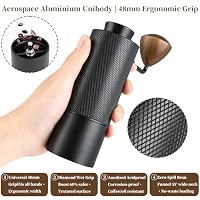 ​ISHEWUDU Manuelle Kaffeemühle, Kaffeemühle Manuell mit konischem Frässtift aus Edelstahl, Handkaffeemühle, tragbare und kleine Kaffeebohnenmühle für ISHEWUDU bis French Press – Ansicht 3