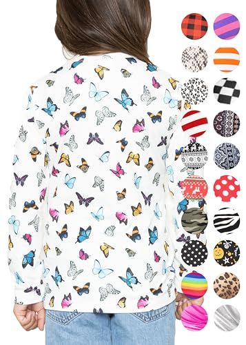 Image of Girls Long Sleeve Shirts | Soft Crew Neck Top | Short Sleeve | Long Sleeve Shirt Girls Size 2T - 16