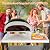 Pizza Oven Table for Ooni, Ninja, Woodfire, Blackstone, Bighorn, Cuisinart, Outdoor Grill Table for Ooni Pizza Oven Accessories, Movable Pizza Oven Stand as Food Prep Cart, Barbecue Tool Set