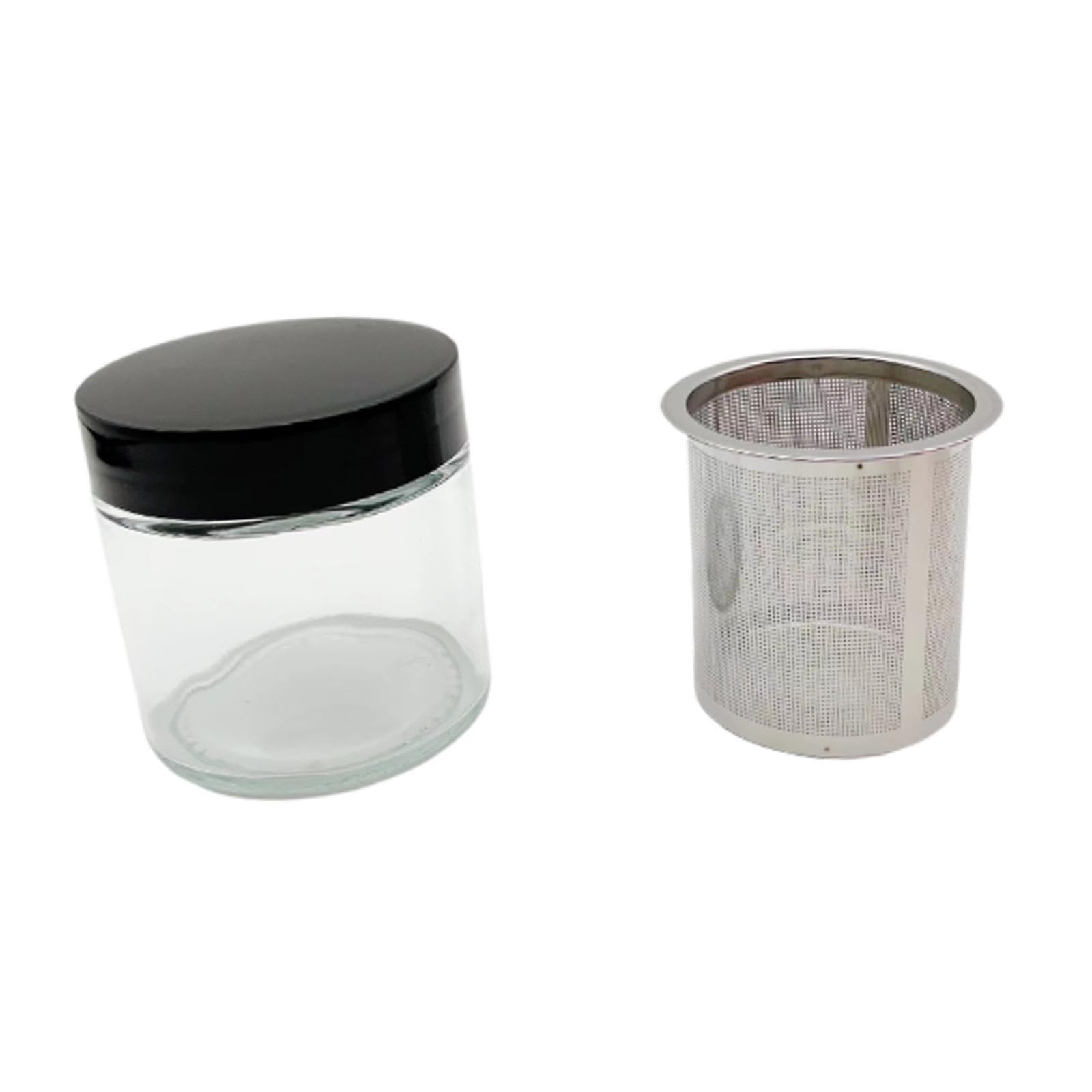Tamis en acier inoxydable, flacon de lavage manuel, bocal de nettoyage pour bijoux, pot de nettoyage pour pierres précieuses, format compact, pour bagues et verres,