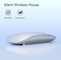 Vista 6 de TENMOS M18 Mouse Bluetooth, Mouse USB C Recargable Inalámbrico, Mouse Silencioso de Triple Modo (Bluetooth Dual+USB) Portátil para Computadora