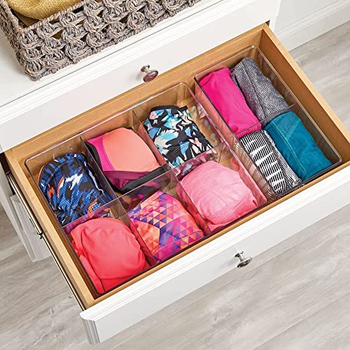 Image of Drawer and Closet Storage Bin | 2 Compartment Organizer | Perfect for Scarves Socks Bras and Underwear | Durable Shelf Organizer