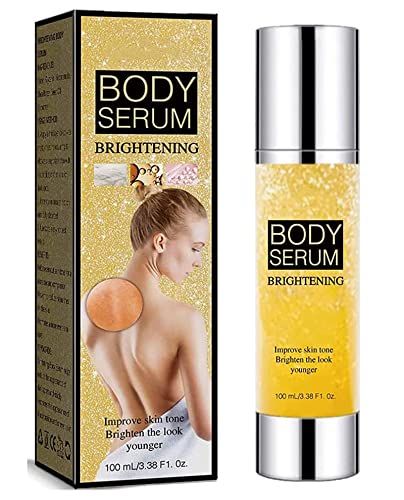 B-GLOSSY Suero corporal suavizante, B-Glowy Brightening Body Serum, crema reafirmante de vientre plano, iluminador y eliminación de manchas oscuras, para líneas finas, calmar la piel (1 unidad)