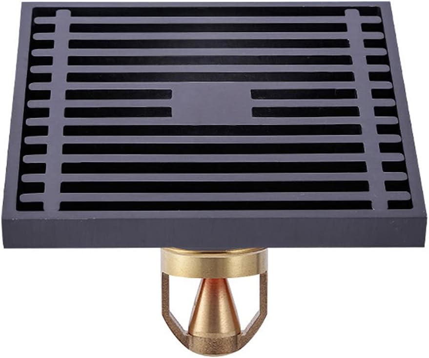 正方形真鍮床排水カバー抗ブロッキング排水ストッパー浴室シャワーヘアキャッチャー二層フィルターデザイン床ヘアキャッチャー