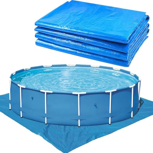 Pool Ground Cloth Foldable Rectangular Pool Ground Mat for Inflatable Pools & Frame Pool Waterproof Pool Floor Protector for Above Ground Swimming Pools (274 * 274cm/107.87 * 107.87 in)