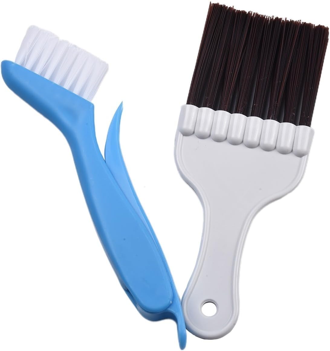 2PCS Metal Fin Coil Comb with Brush for Air Conditioner and Refrigerator Condenser and Evaporator Cleaning