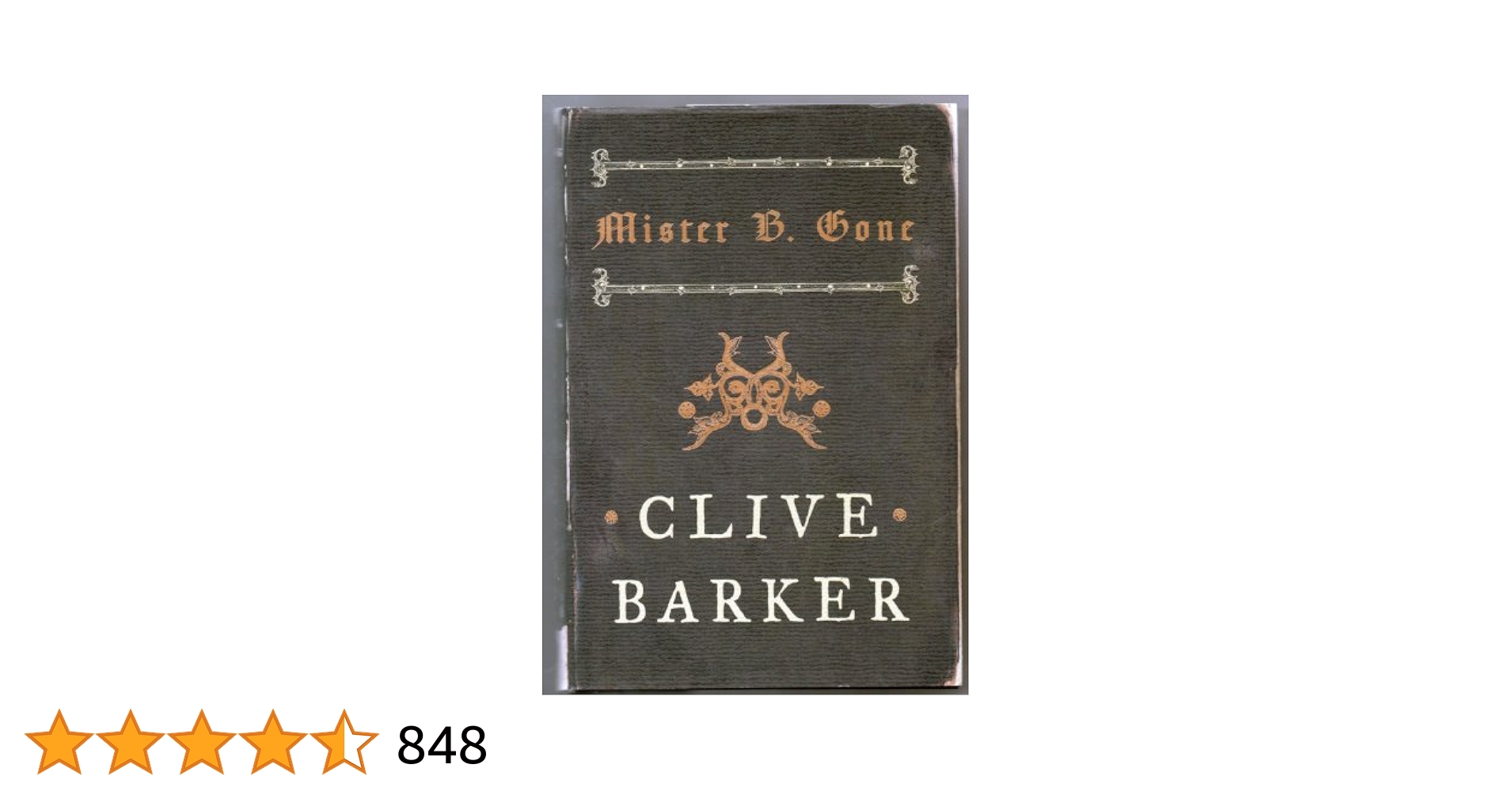 洋書 Mister B. Gone by Clive Barker Amazon.com: Mister B. Gone: 9780060182984: Clive Barker: Books