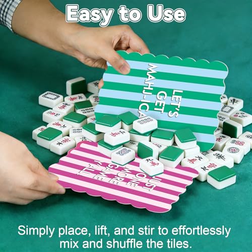 Set de 4 Barajas para Mezclar Mahjong de PVC miniatura 4