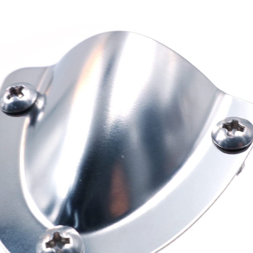 4 x copertura per cavo di sfiato, 45 mm, in acciaio inox 316, per imbarcazioni