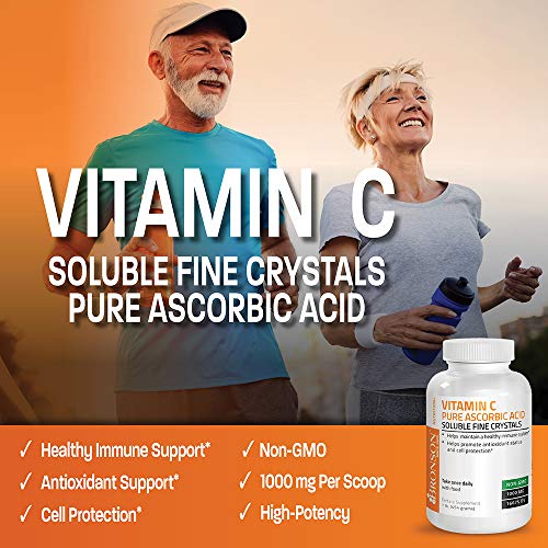 Vitamin C Powder Pure Ascorbic Acid Soluble Fine Non Gmo Crystals – Promotes Healthy Immune System And Cell Protection – Powerful Antioxidant - 1 Pound (16 Ounces) #TOP2