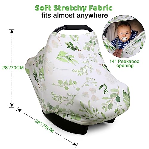 Nursing Cover Breastfeeding Scarf, Car Seat Covers For Babies Infant Carseat Canopy, Stretchy Soft Breathable Multi-Use Cover Ups For Stroller High Chair Shopping Cart, Baby Essentials For Summer #TOP5
