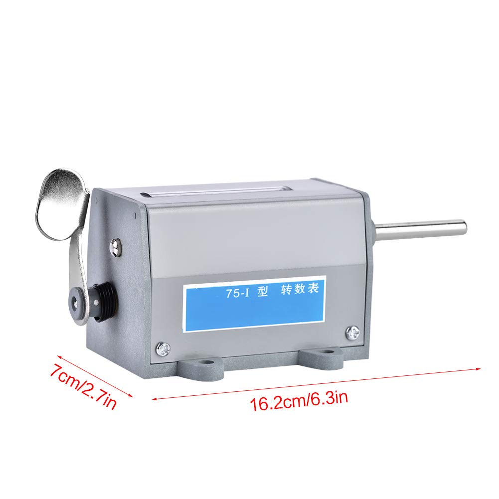 Turn Counter Rotation Counter 75 I 5 Digits Display Mechanical Resettable Rotary Revolution Counter