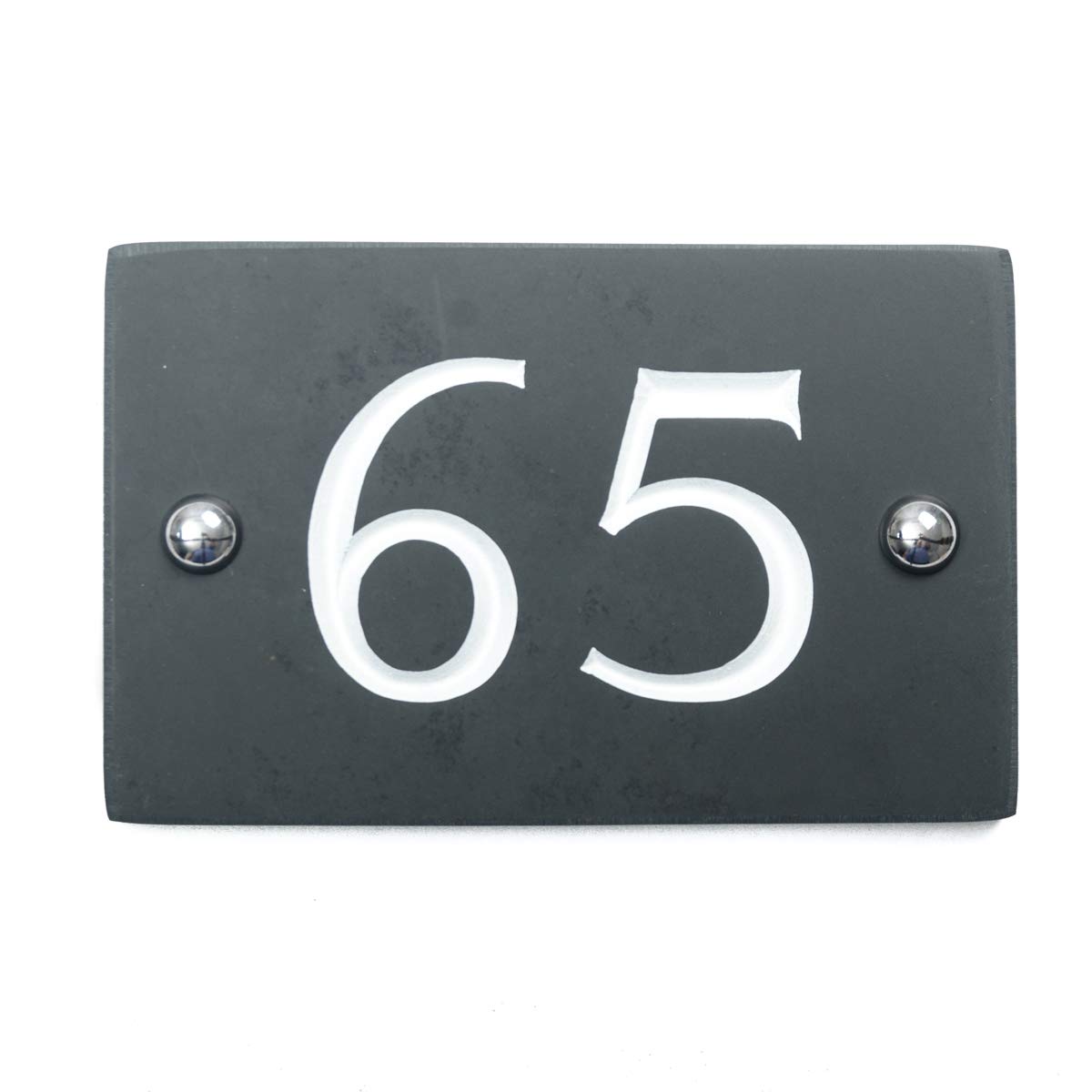 Slate Engraved House Number 65