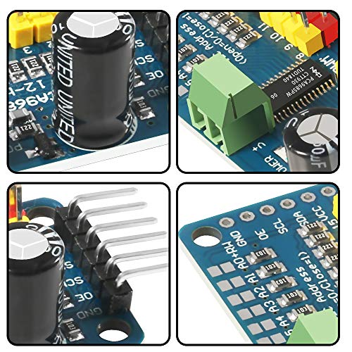 Image of 3PCS PCA9685 16 Channel 12 Bit PWM Servo Driver Board IIC Interface PCA9685 Module Controller Compatible with Raspberry Pi