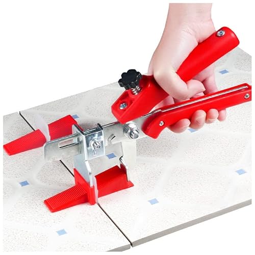 LACOSVI Alicates Sistema de Nivelación De Metal Color Rojo Herramienta Leveling System 【Versión mejorada】alicates ideales para suelos y paredes para el Perfecto empuje de Cuñas Niveladoras Cover
