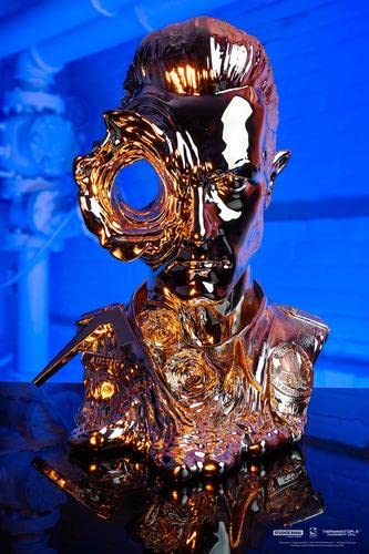 PUREARTSTERMINATOR - T-1000 Liqu. Metal Mask - Statue29x36x44cm