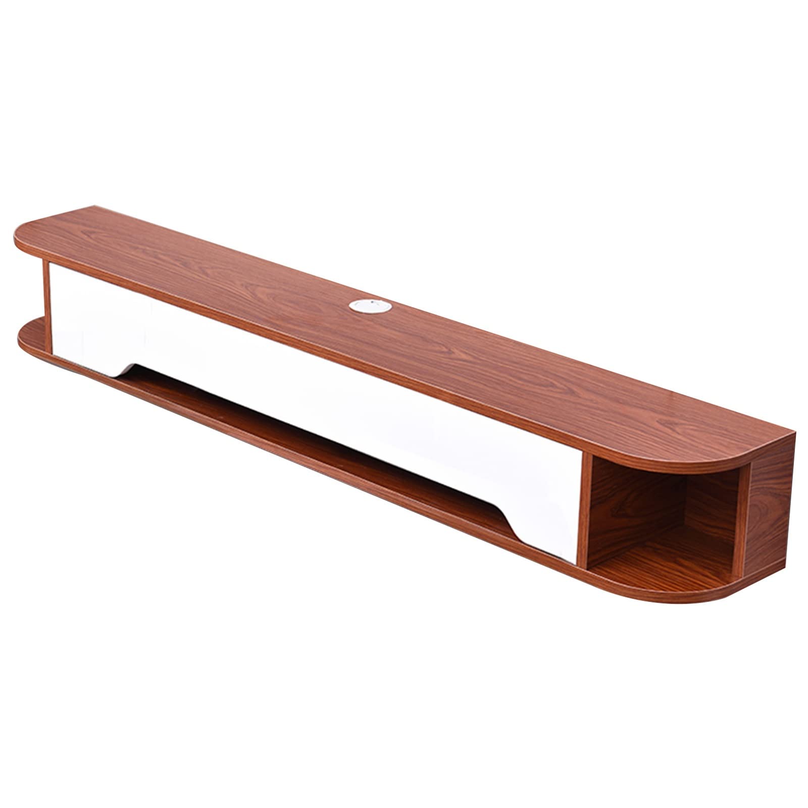 Mobile TV sospeso in Legno con 1 Ante, Console multimediale Moderna a Parete da 130 cm, Supporto TV Galleggiante, mensola Set-Top Box a Parete per Ufficio/Soggiorno/Decorazione/B