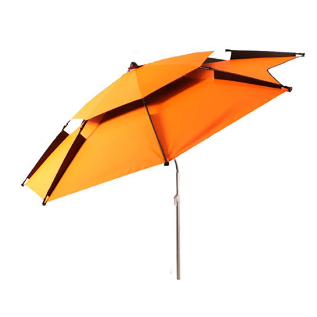 Duży parasol wędkarski 2,2 m / 2,4 m gruby, odporny na deszcz, trzykrotny, odporny na deszcz, przeciwsłoneczny, parasol wędkarski, Czarny, srebrny, 2.0M