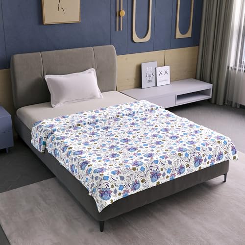 Image of Divine Casa Soft Cotton Dohar for Single Bed 210 x 140 cm, 120 GSM Lightweight Breathable Quilt for Summer and Mild Winter