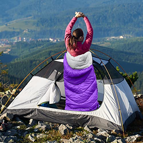 Miniatura 7 de Yordawn Saco De Dormir Cama Adulto Niños Ultraligero Y Compacto, Para Camping, Viajes Senderismo, 4 Estaciones Invierno Verano, Sleeping Bag Impermeable, Púrpura