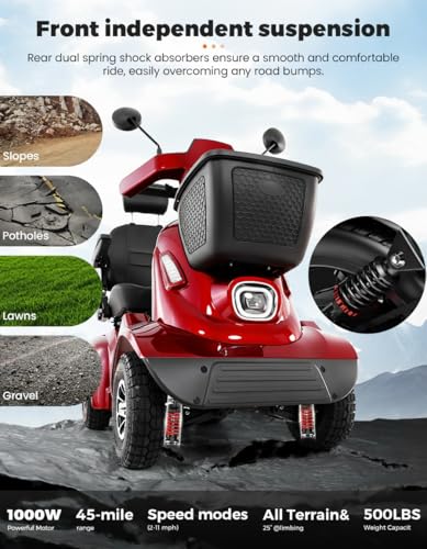 45 Miles Long Range Heavy Duty Scooter