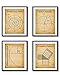 Math Art Prints-Archimedean Spiral, Euler's Formula, Fibonacci Golden Spiral, Pythagoras Theorem-Set of Four Photos (8x10) Unframed-Great Gift & Decor For Teachers, Classroom & Math Students Under $20